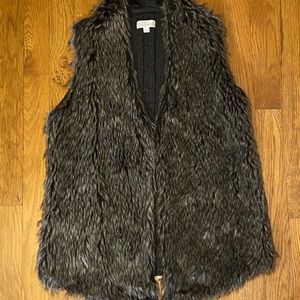 Gray Faux Fur Vest